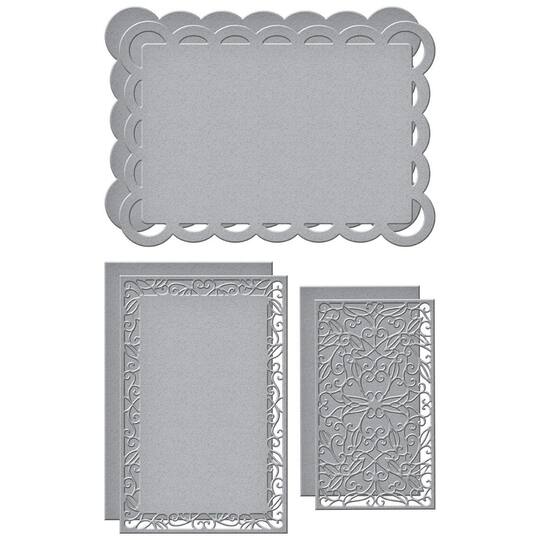 Spellbinders® Scallop Facade Frame Etched Die Set